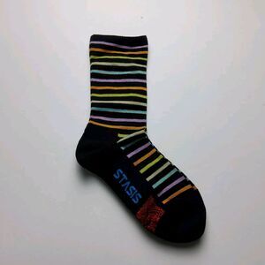 Voxx Life Stasis Neuro Socks Wellness Crew Stripes Size M (Wo 7.5-11, M 6-9)